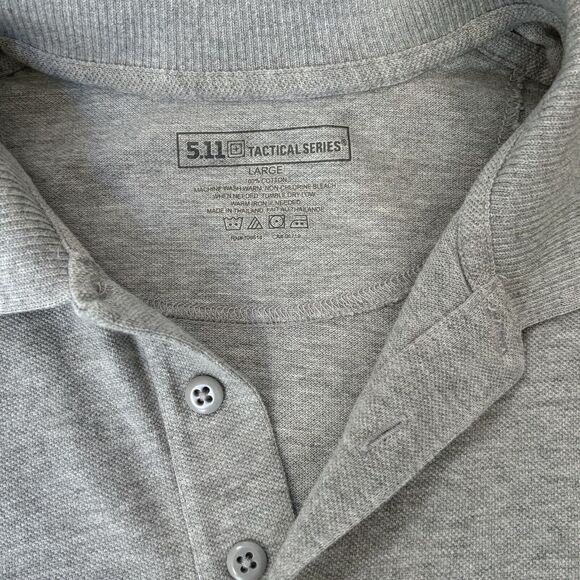 511 Tactical Series Gray Men's Large Short Sleeve Polo Shirt Pen Pocket - Picture 4 of 4
